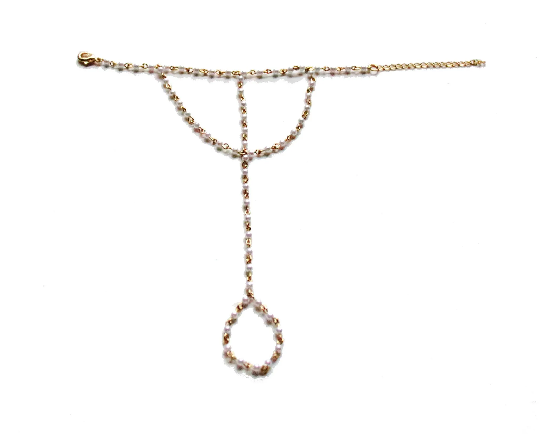 Pearl Hand Chain- ring, bracelet combination