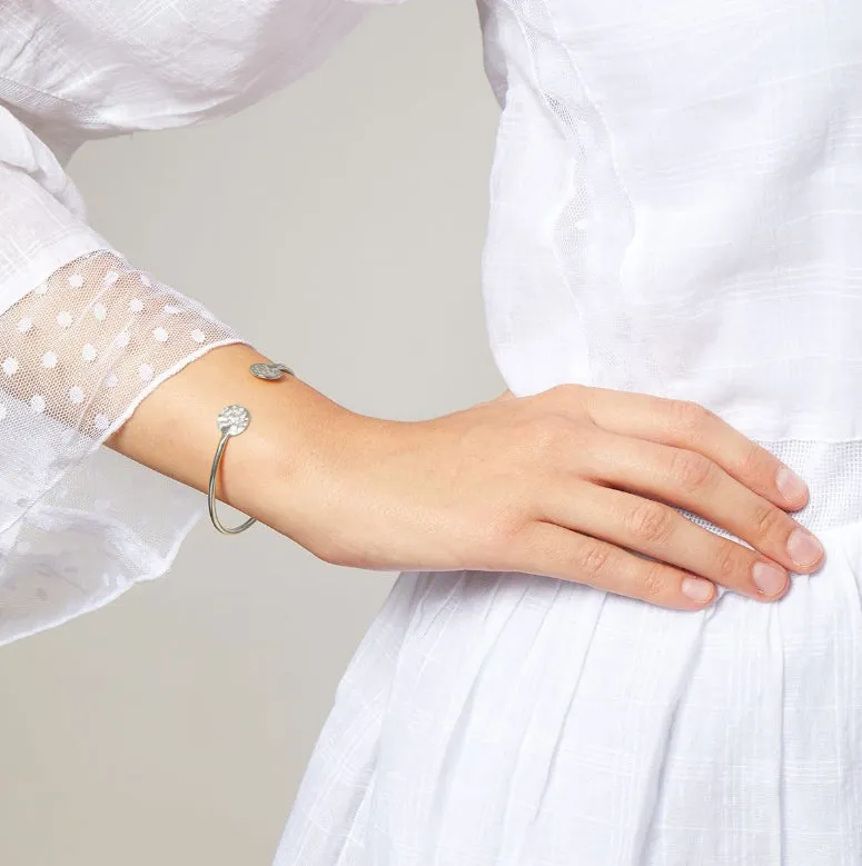 Penelope Simple Silver Coin Bangle