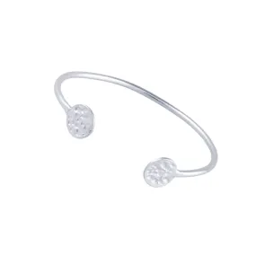 Penelope Simple Silver Coin Bangle