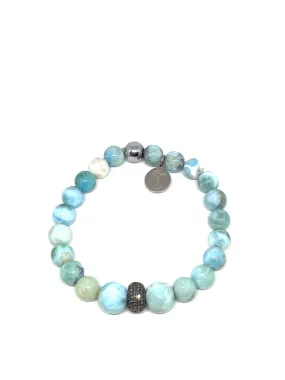 Perle by Lola Pave Diamond and Larimar Bracelet