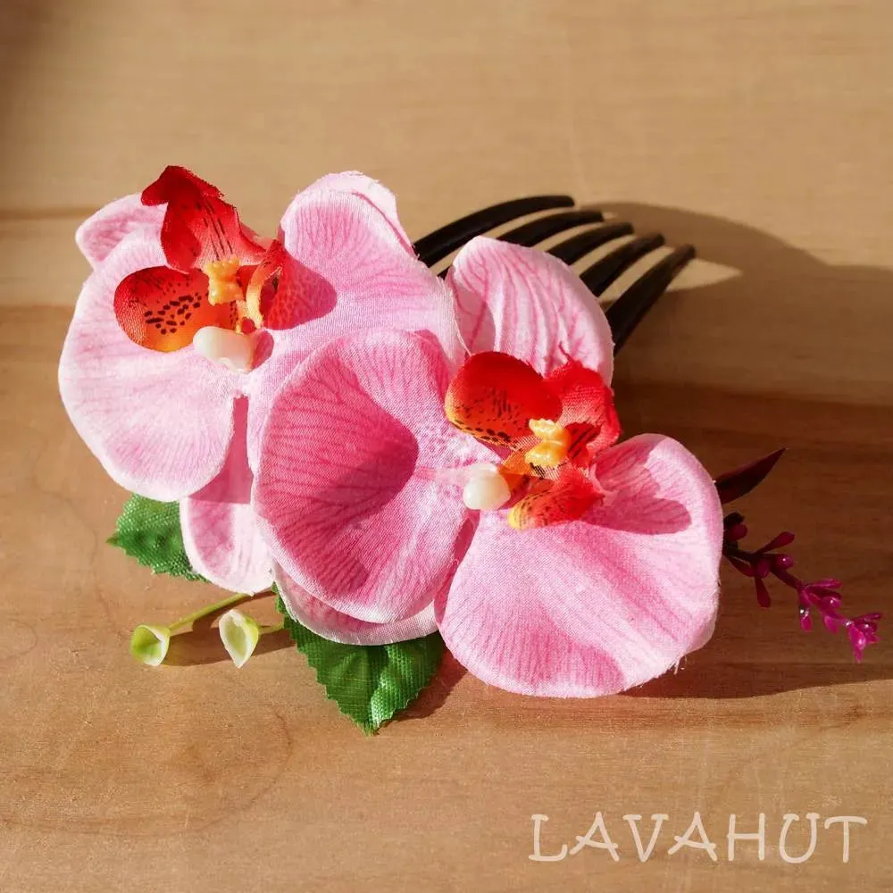 Pink Orchid Joy Hawaiian Hair Comb