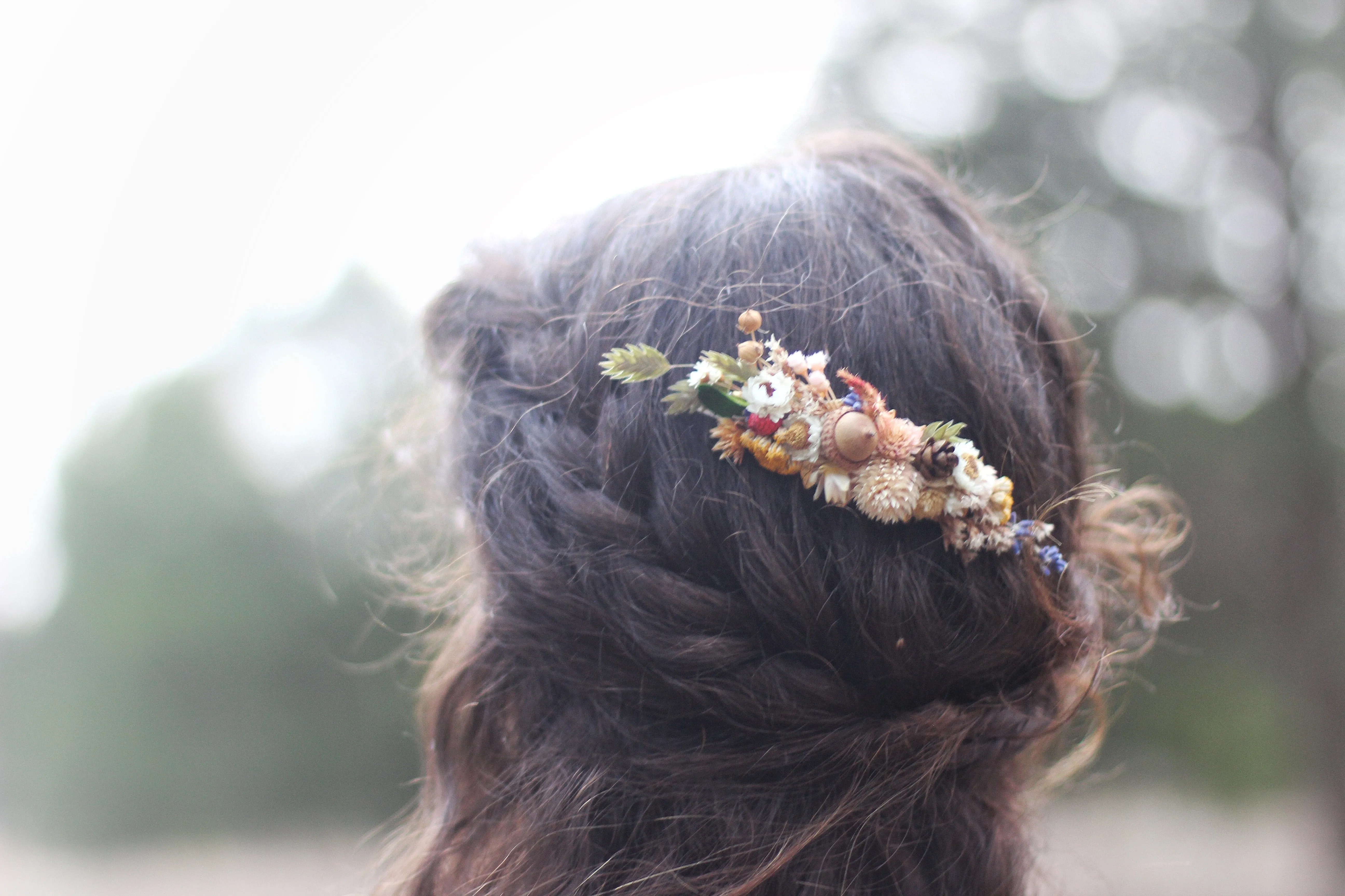 Preorder * Athena Dried Flowers Hair Comb