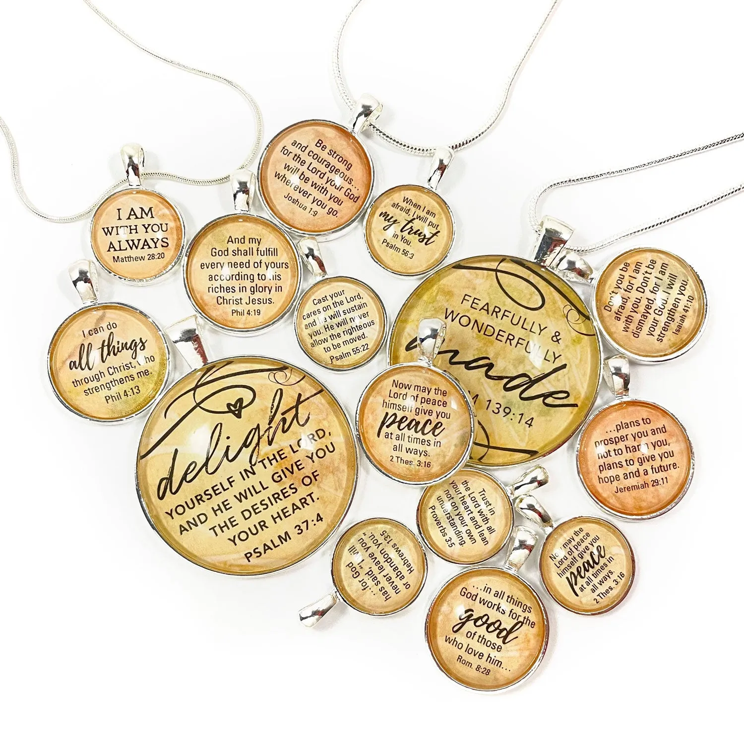"I Choose Joy" Christian Pendant Necklaces – Silver-Plated, 16mm, 20mm
