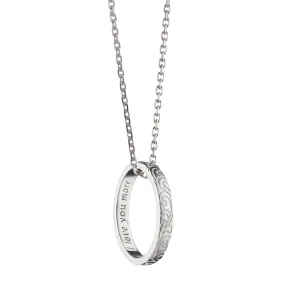 "I Love You More" Engraved Poesy Ring Necklace