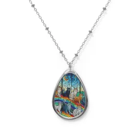 Rainbow Bridge - Oval Necklace