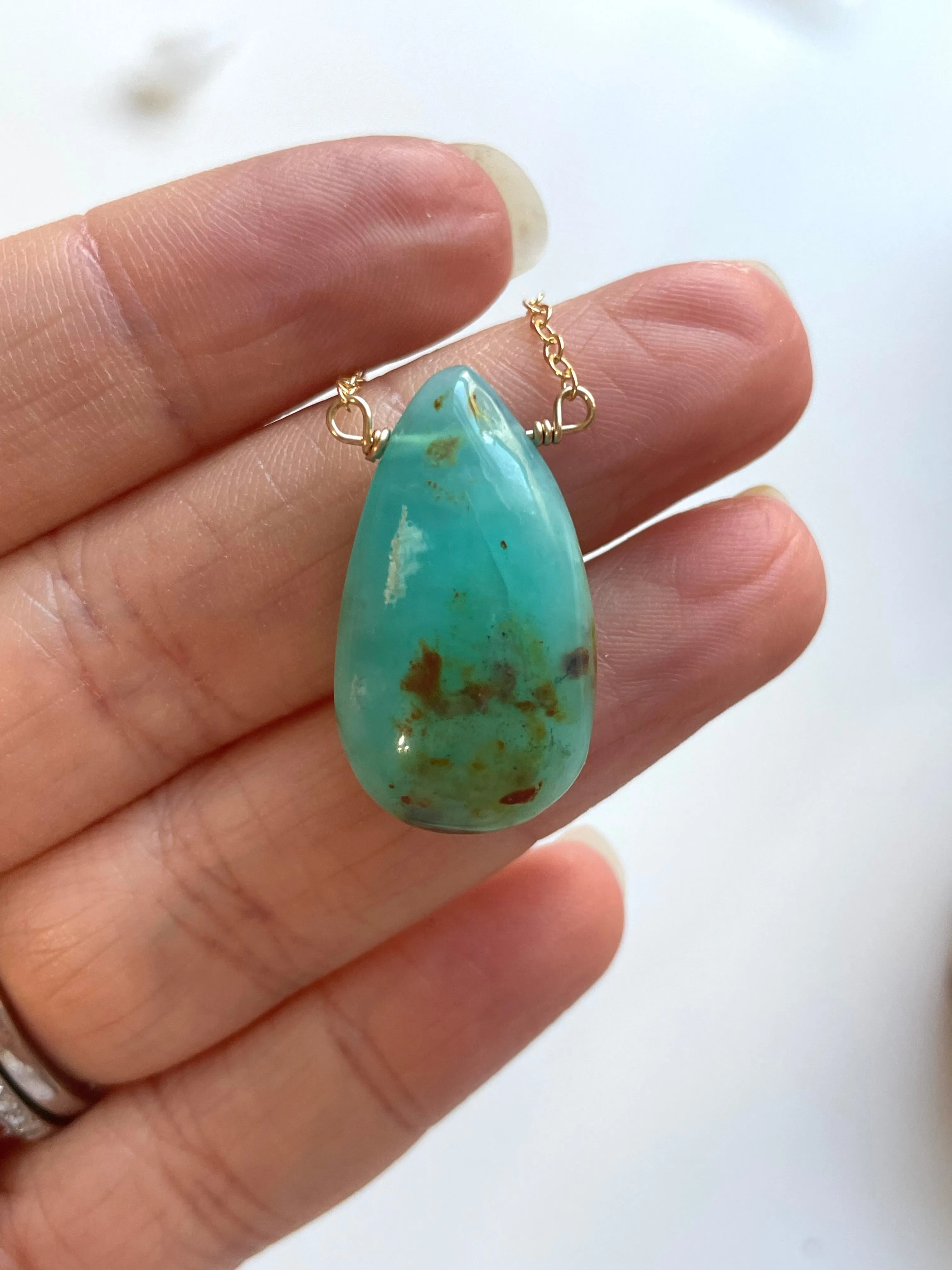 Rare Gemmy Peruvian Opal Gold Filled