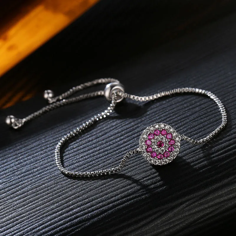 Red crystal simple pull bracelet