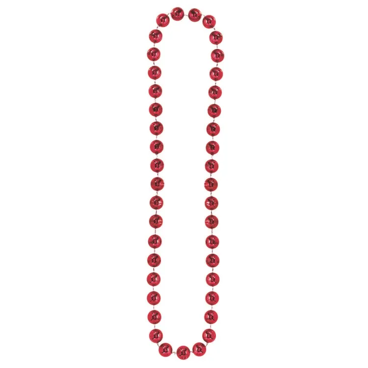 Red Jumbo Ball Bead Necklace