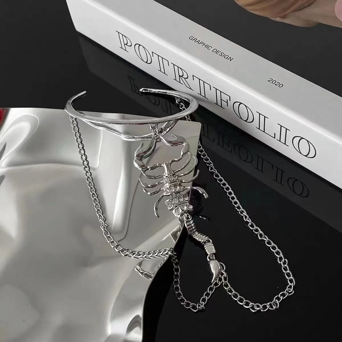 Scorpion Alloy Silver Plated Bracelet