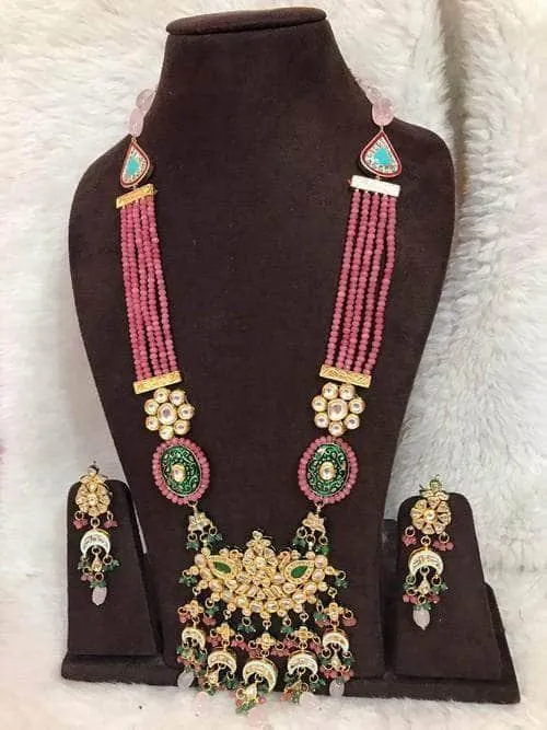 Semi Circular Kundan Pendant Set