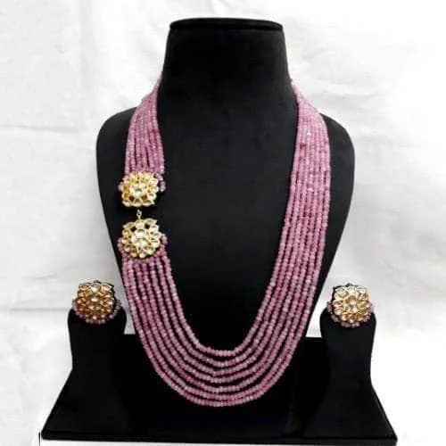Side Kundan Pendant Nekclace Set