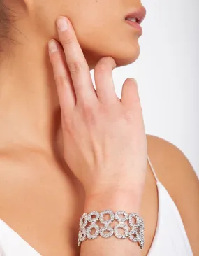 Silver Circle Textured Bangle