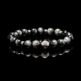 Silver Hawk Eye Chakra Bracelet