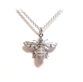 Silver Mini Bumble Bee Pendant