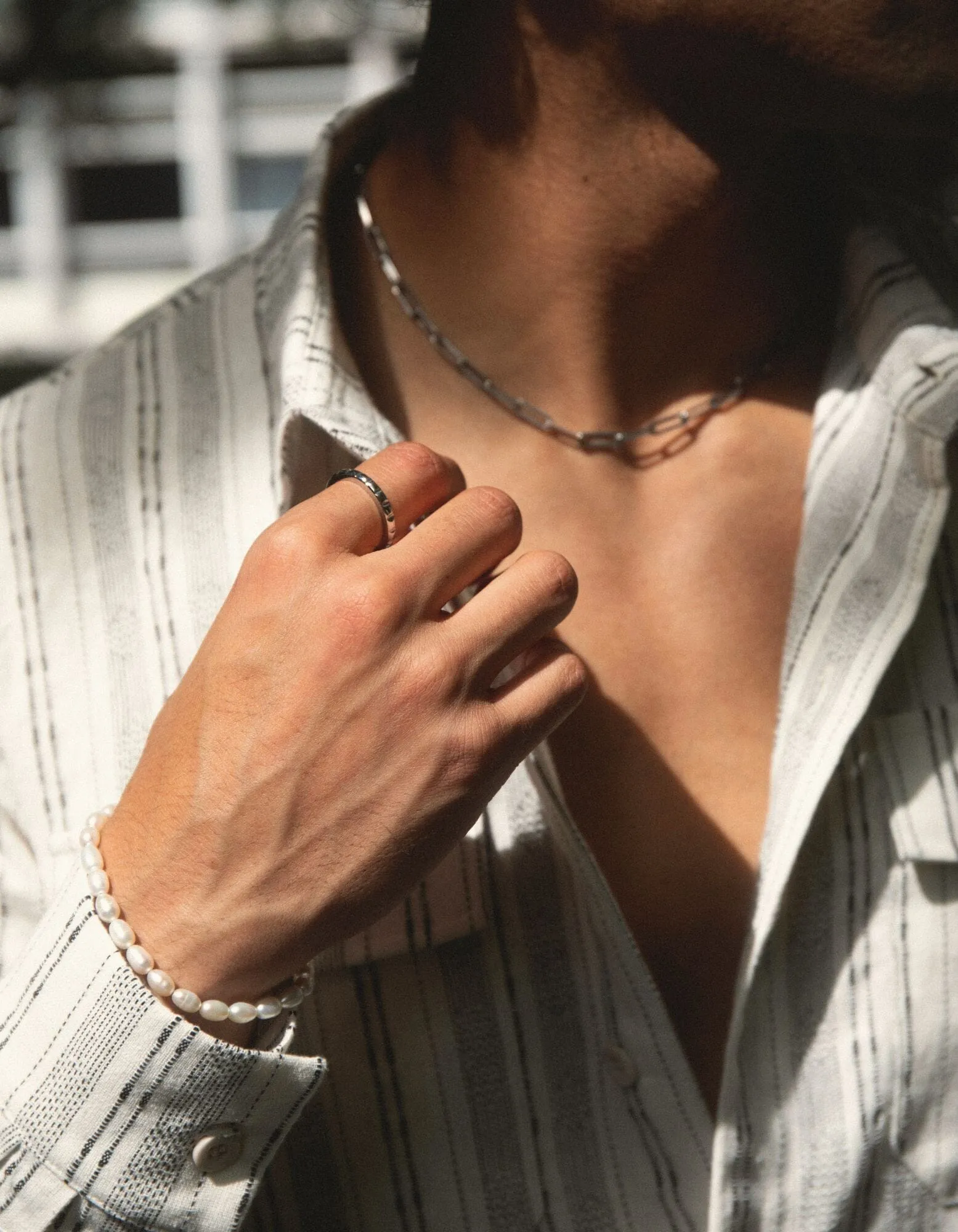 Silver Pearl Bracelet