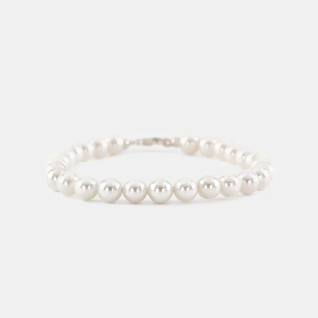 Silver Pearl Bracelet