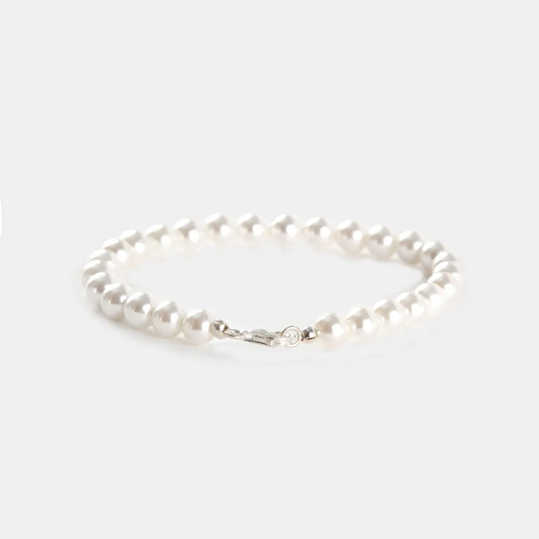 Silver Pearl Bracelet