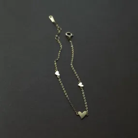 Silver-plated Three Small Love Bracelets Female Cold Wind Temperament Fashion Simple