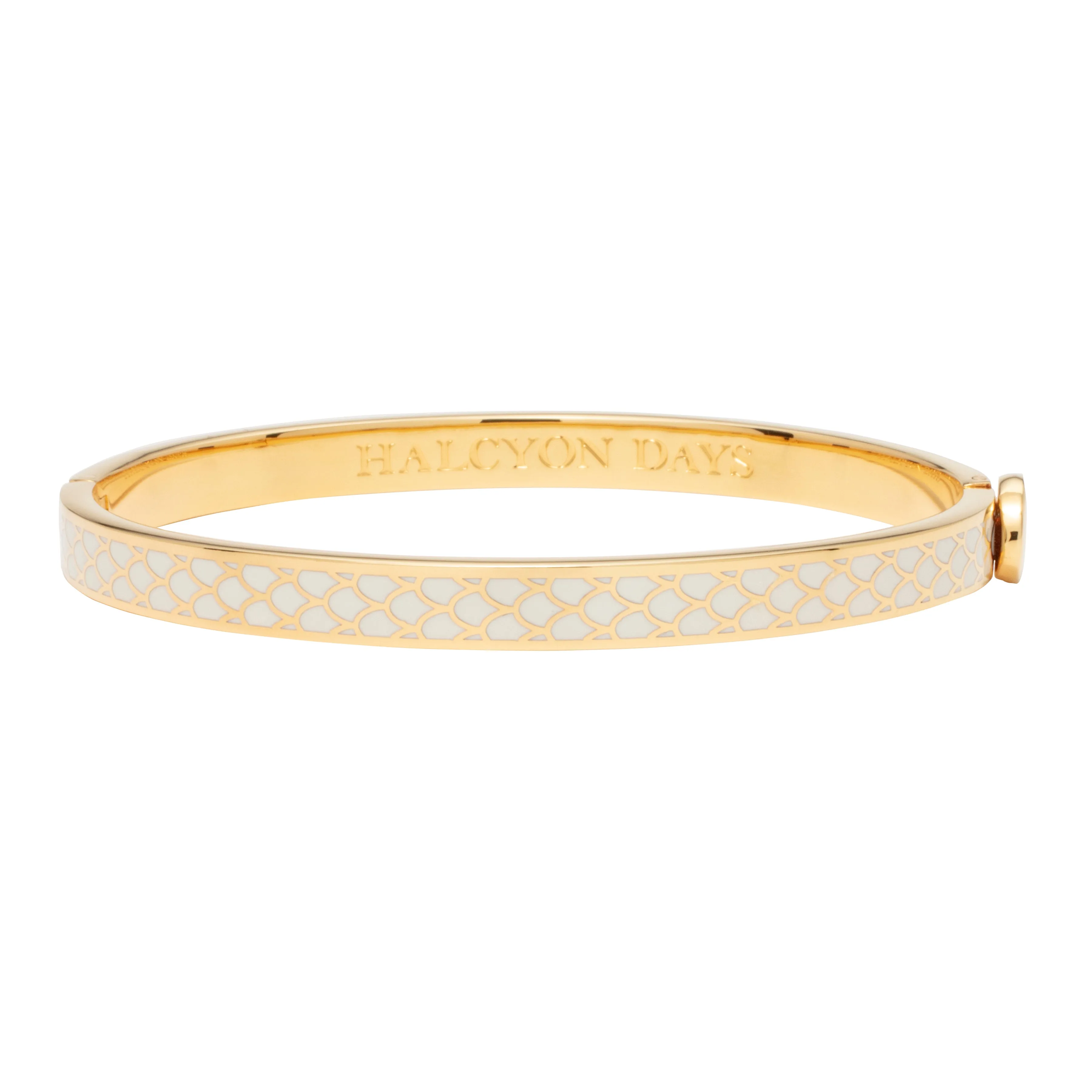 Skinny Salamander Cream & Gold Bangle
