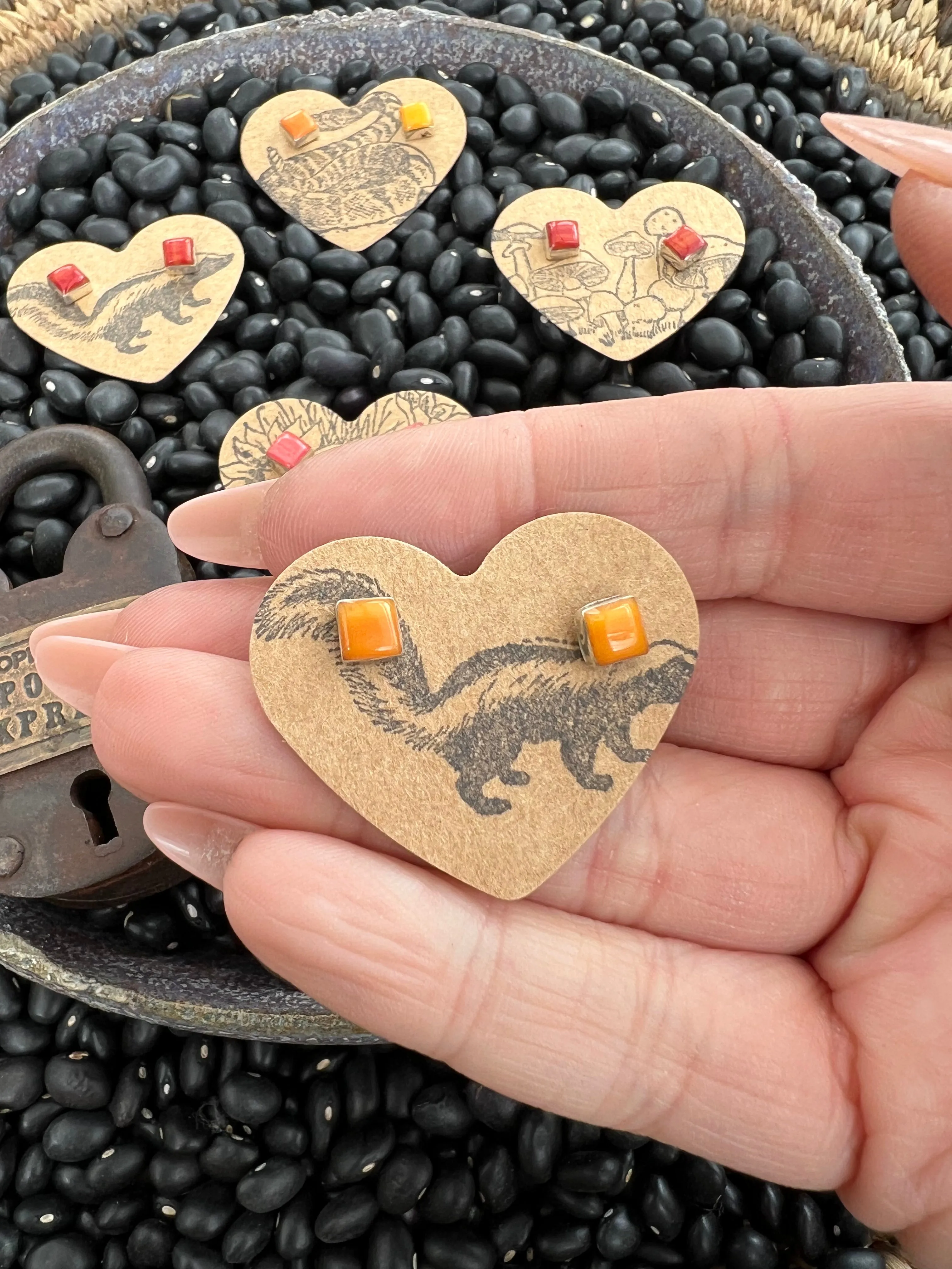 Spiny Square Studs
