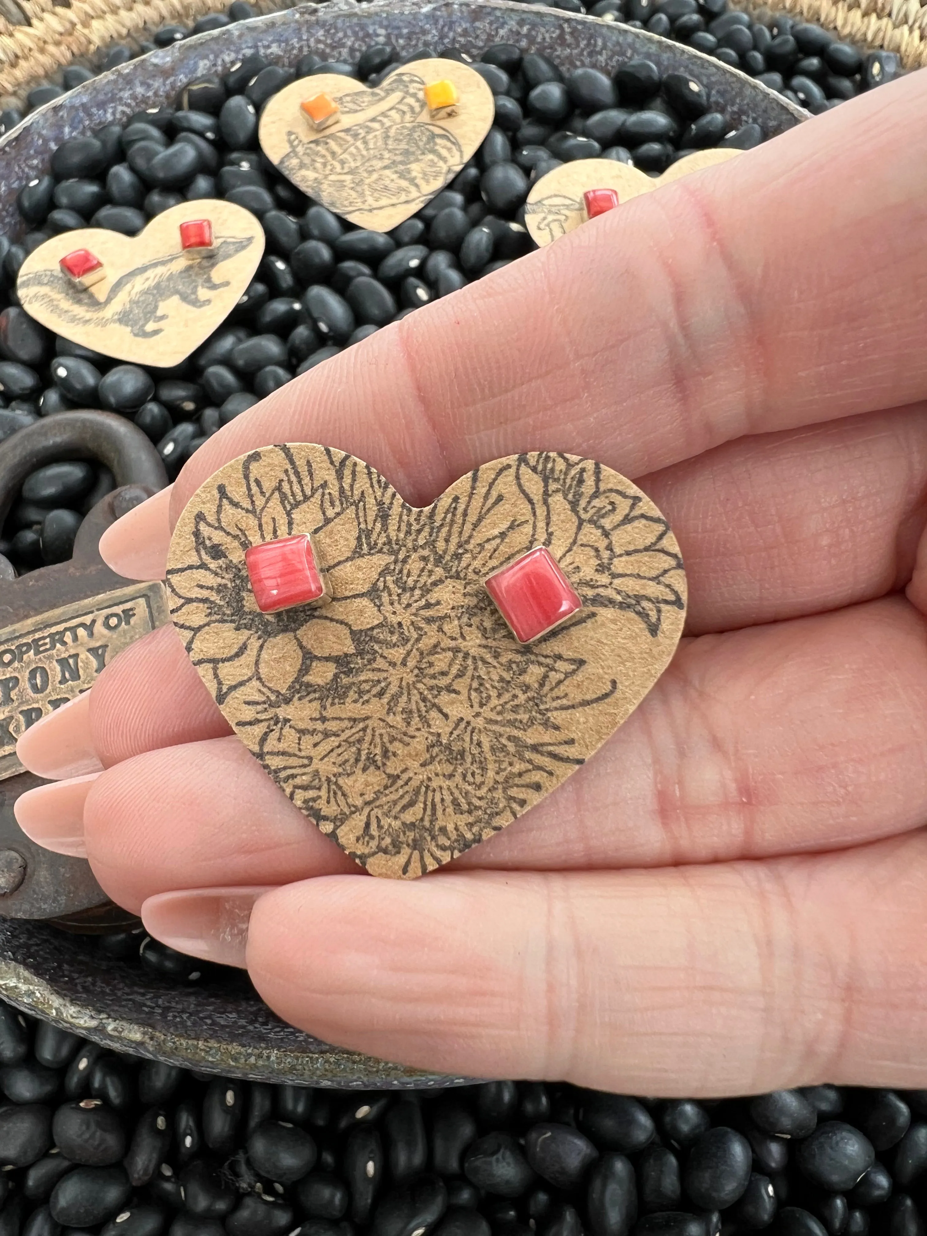 Spiny Square Studs