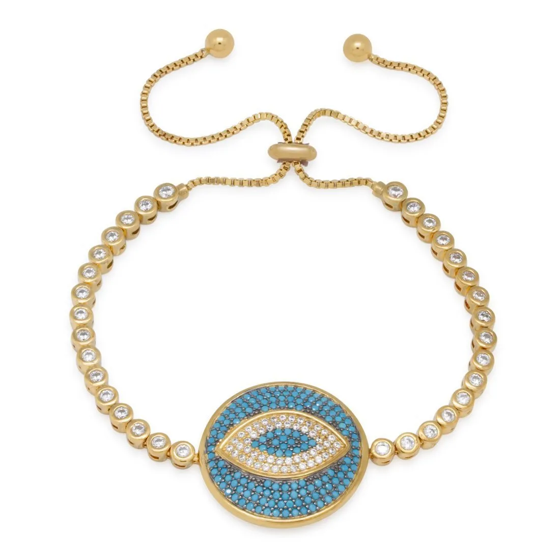 Sterling Silver Evil Eye Bracelet