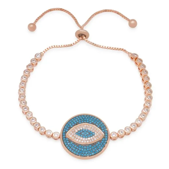 Sterling Silver Evil Eye Bracelet