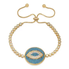 Sterling Silver Evil Eye Bracelet
