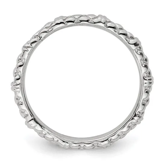 Sterling Silver Stackable Expressions Cable Pattern Ring
