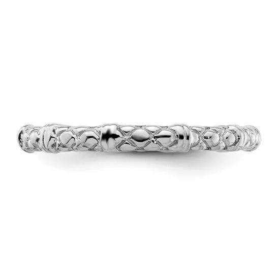 Sterling Silver Stackable Expressions Cable Pattern Ring