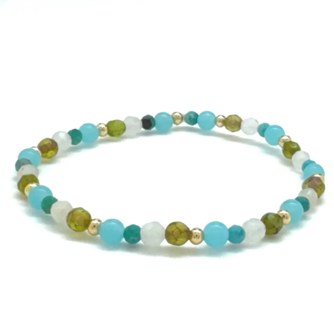 STONE BEAD STRETCH BRACELET