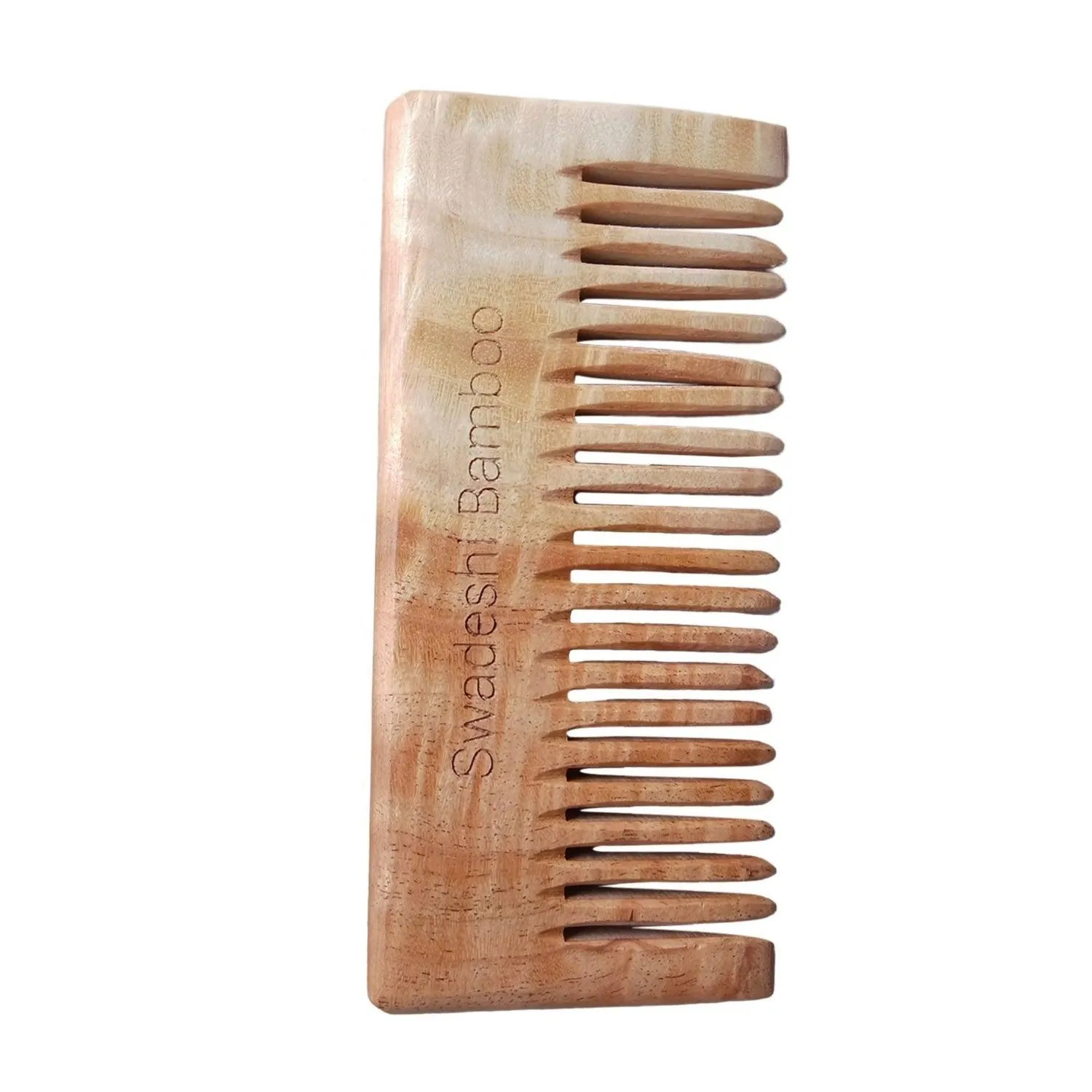 Swadeshi Bamboo Neem Wood Shampoo Comb |  Hair Care | Hair Growth