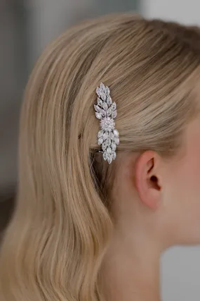 Sylvia - Elegant Sparkling Marquise and Round Crystal Bridal Comb