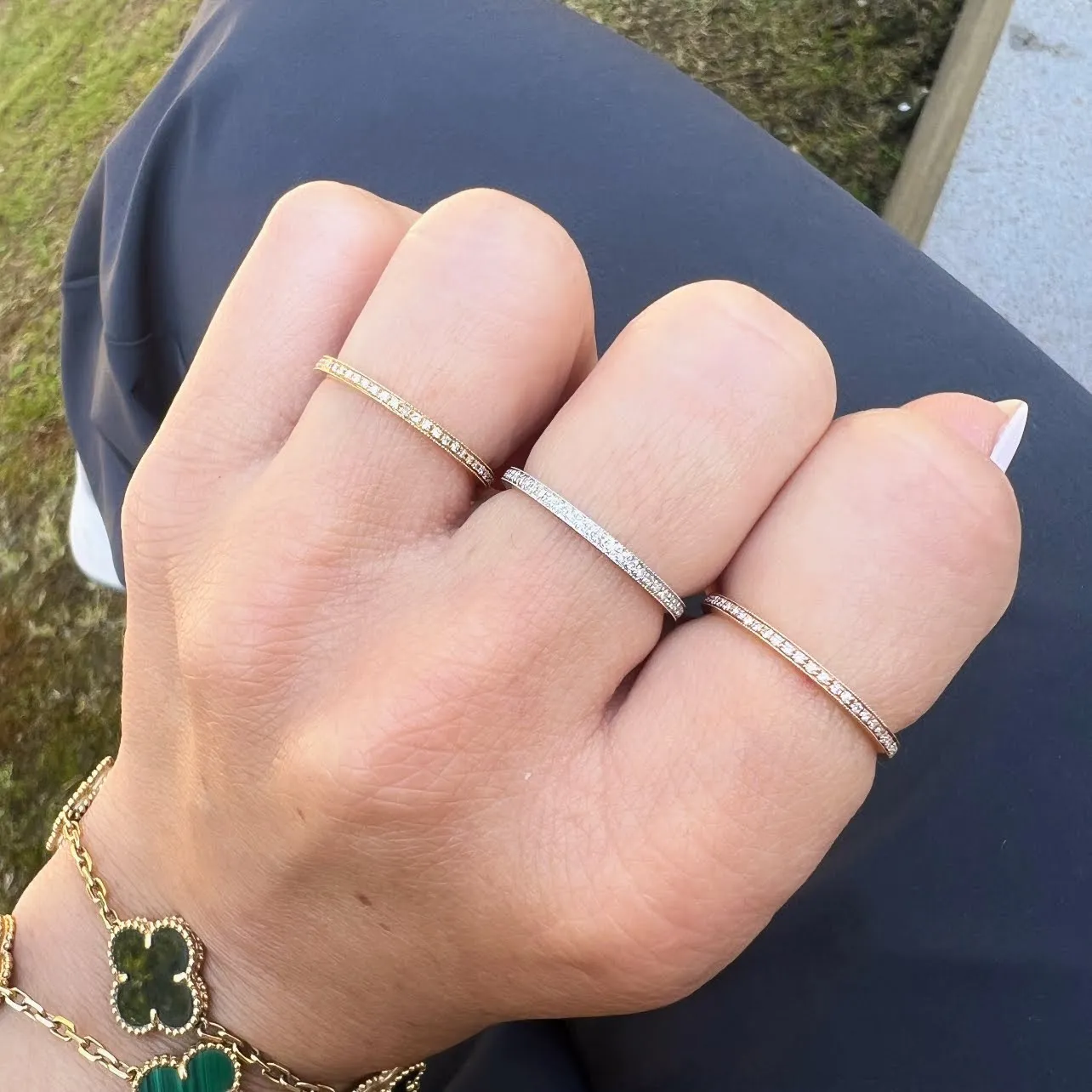 Thin Diamond Eternity Band Ring