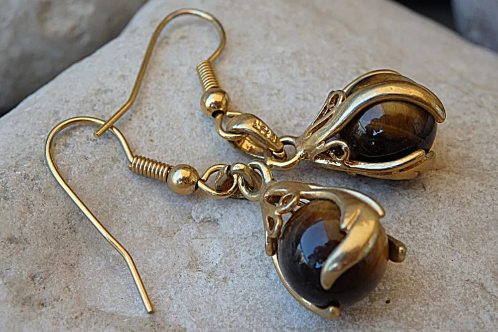 Tiger eye earrings