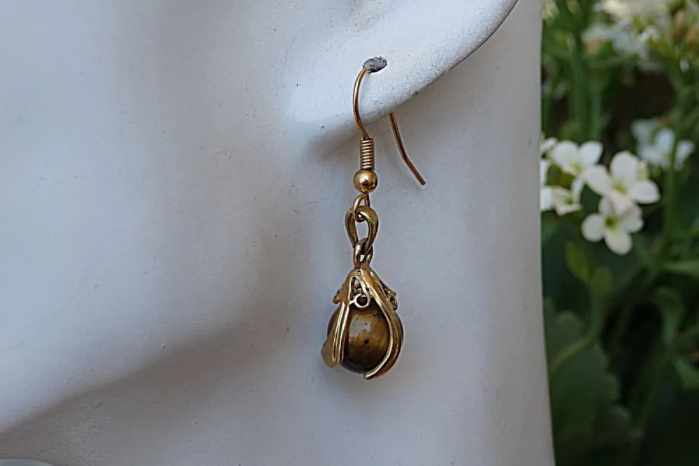 Tiger eye earrings
