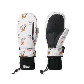 TIGER RABBIT ZIPPER POCKET GLOVE WHITE