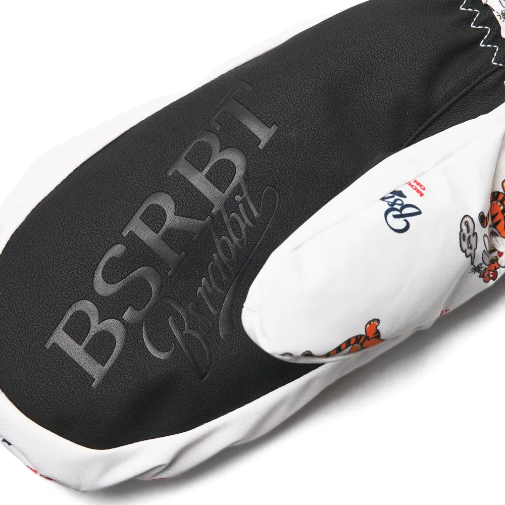 TIGER RABBIT ZIPPER POCKET GLOVE WHITE