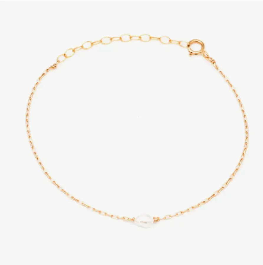 Tiny Freshwater Single Pearl Bracelet, Poppy