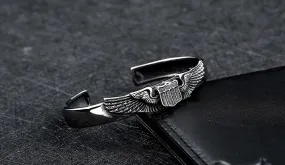 Titanium Steel World War II Air Force Flying Tigers Badge Bracelet