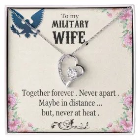 To My Military Wife Necklace, Forever Love Necklace, Gift For Independence Day Military Wife Gifts