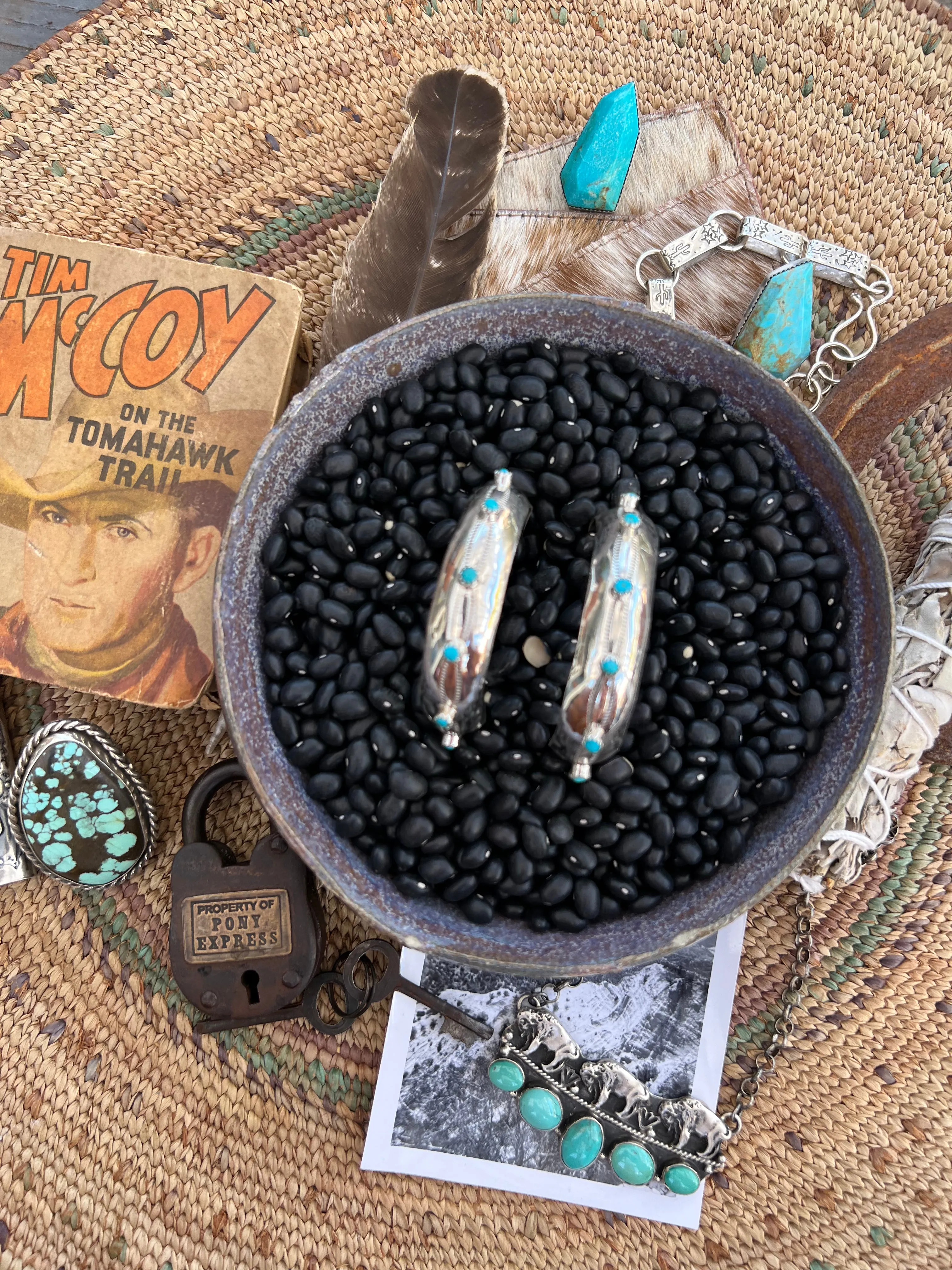 Tomahawk Turquoise Hoops
