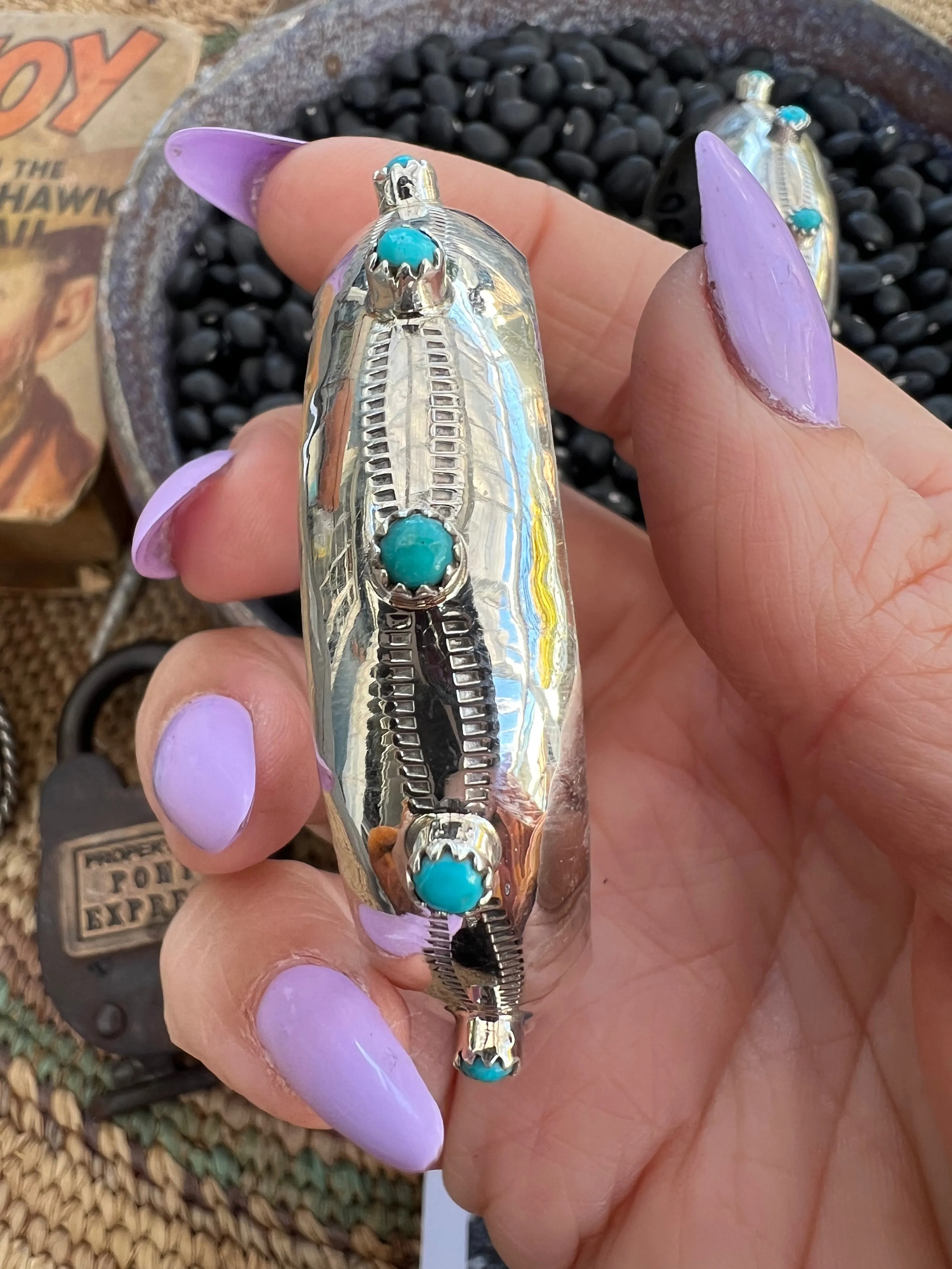 Tomahawk Turquoise Hoops