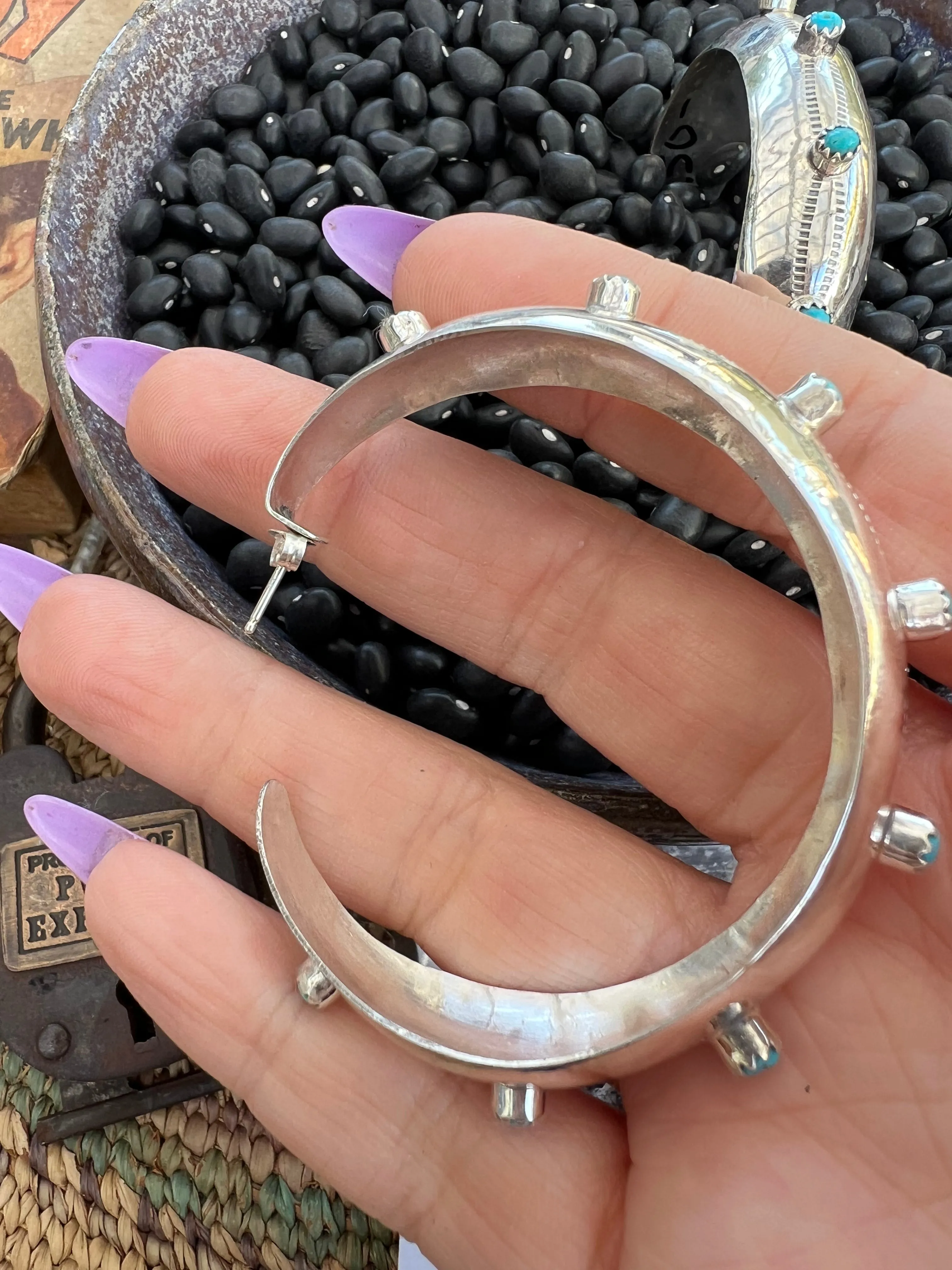 Tomahawk Turquoise Hoops