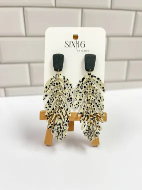 Tortoise Shell Polymer Clay Earrings