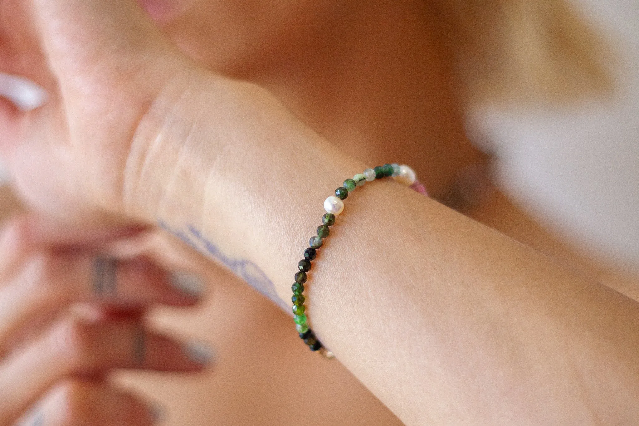 Tourmaline & Pearl Bracelet - Small