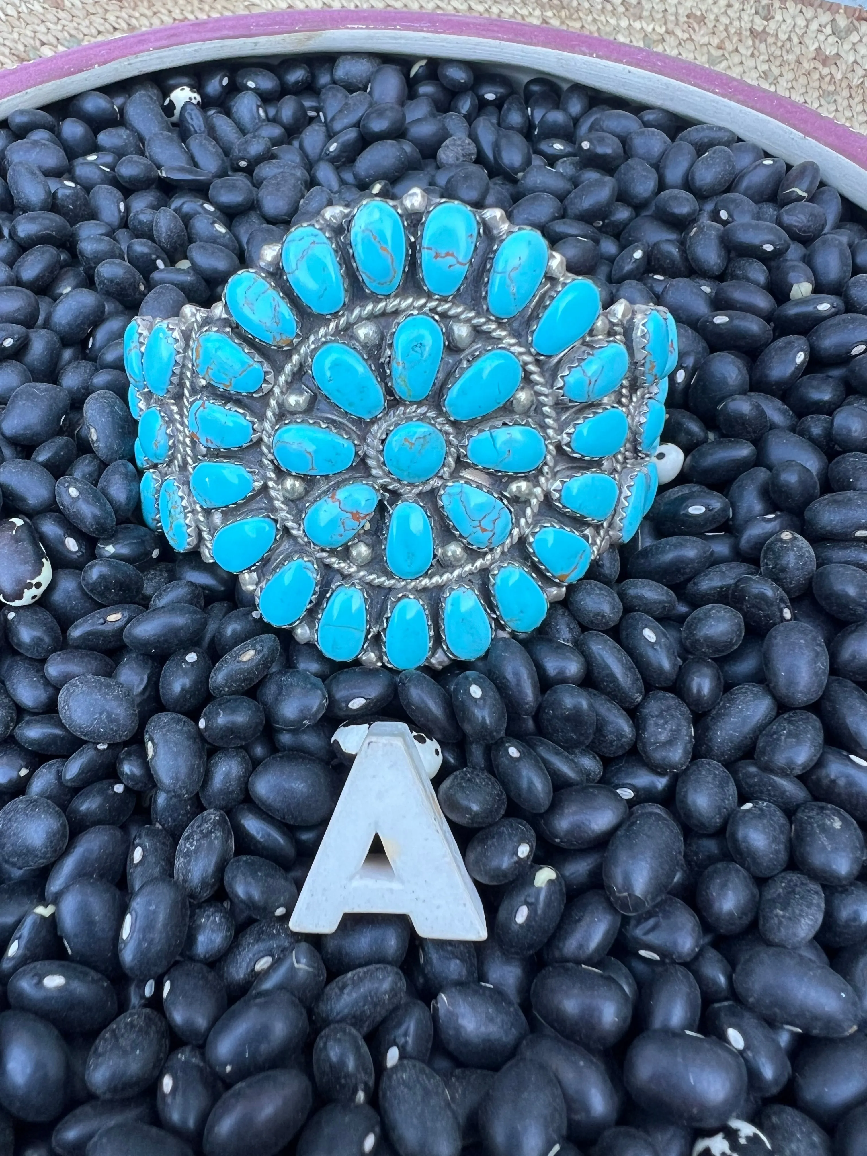 Traditional Turquoise Cluster Cuff