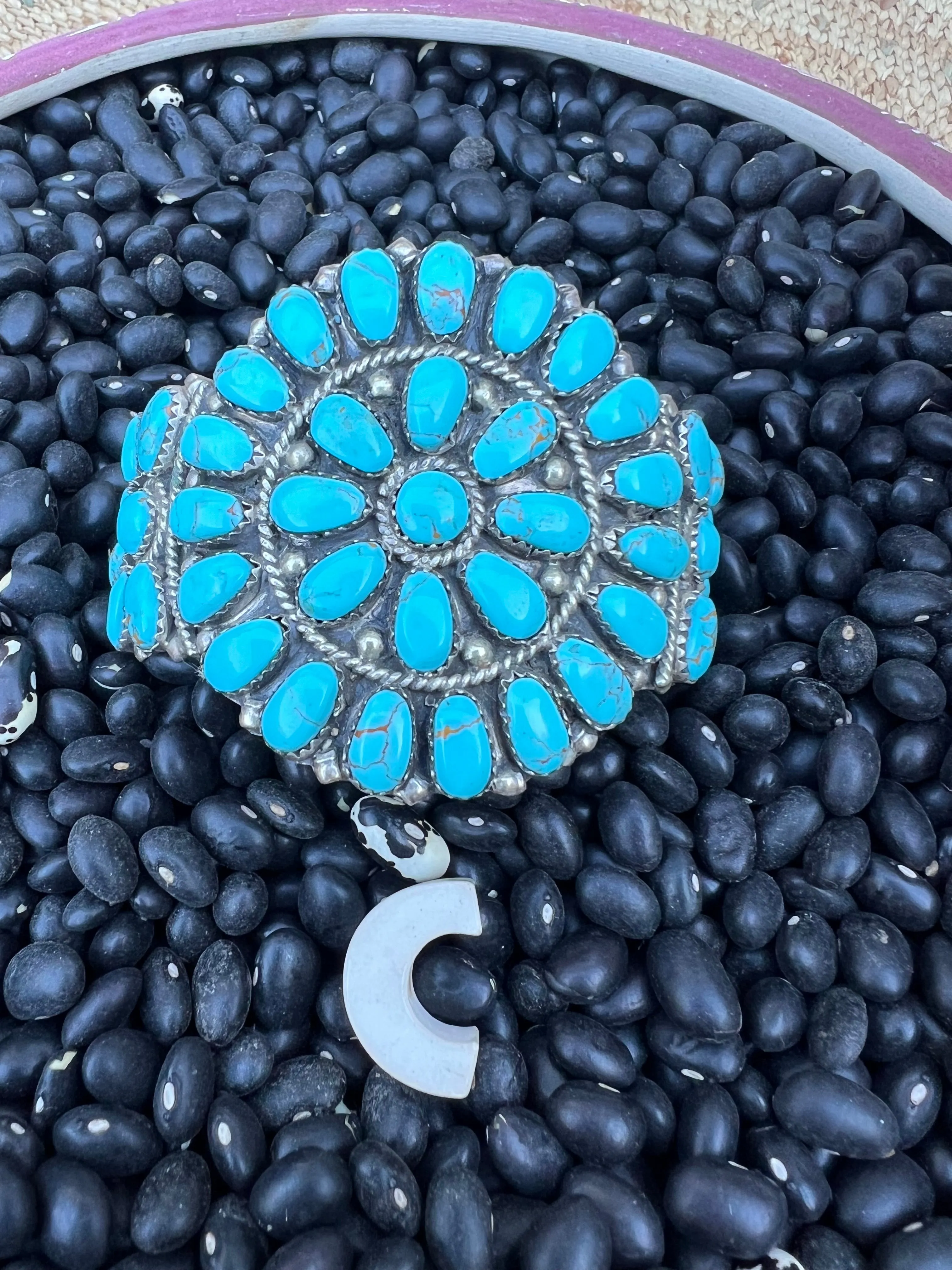 Traditional Turquoise Cluster Cuff