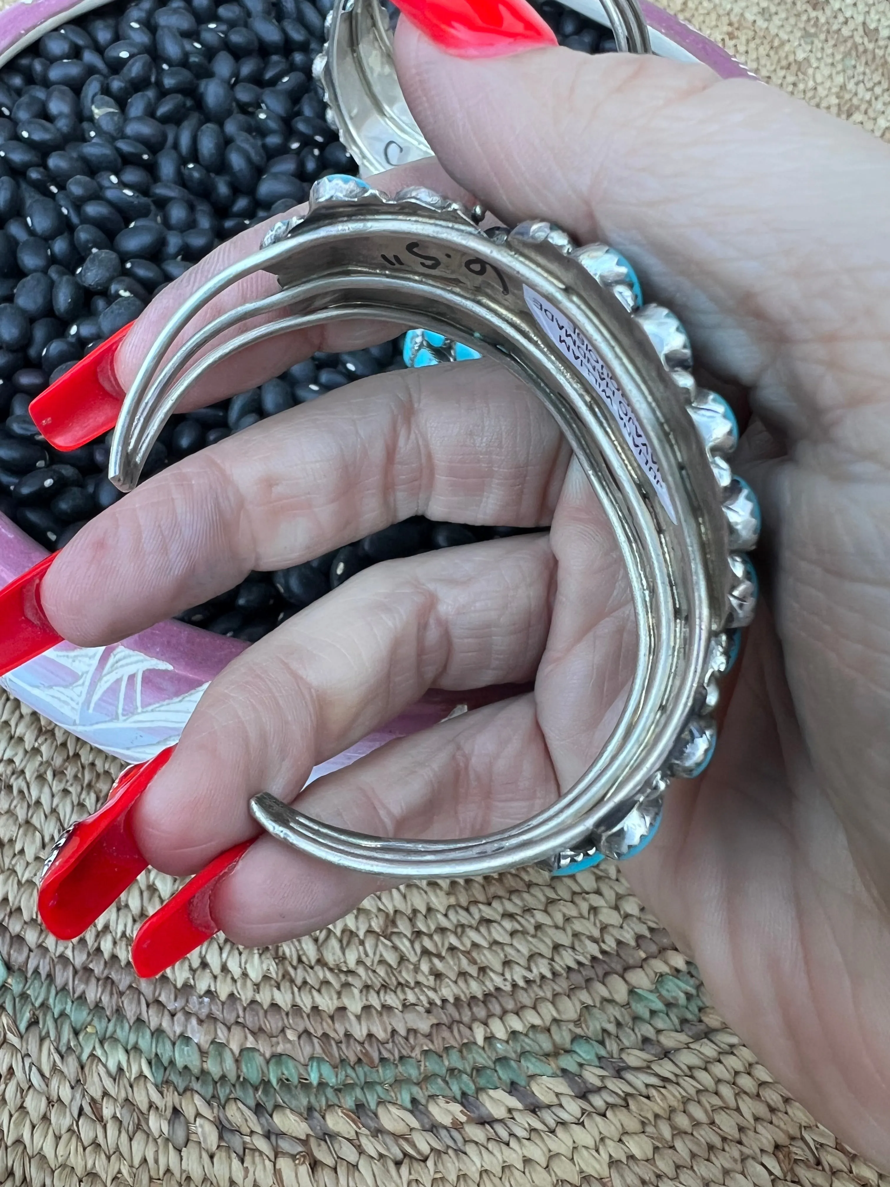 Traditional Turquoise Cluster Cuff