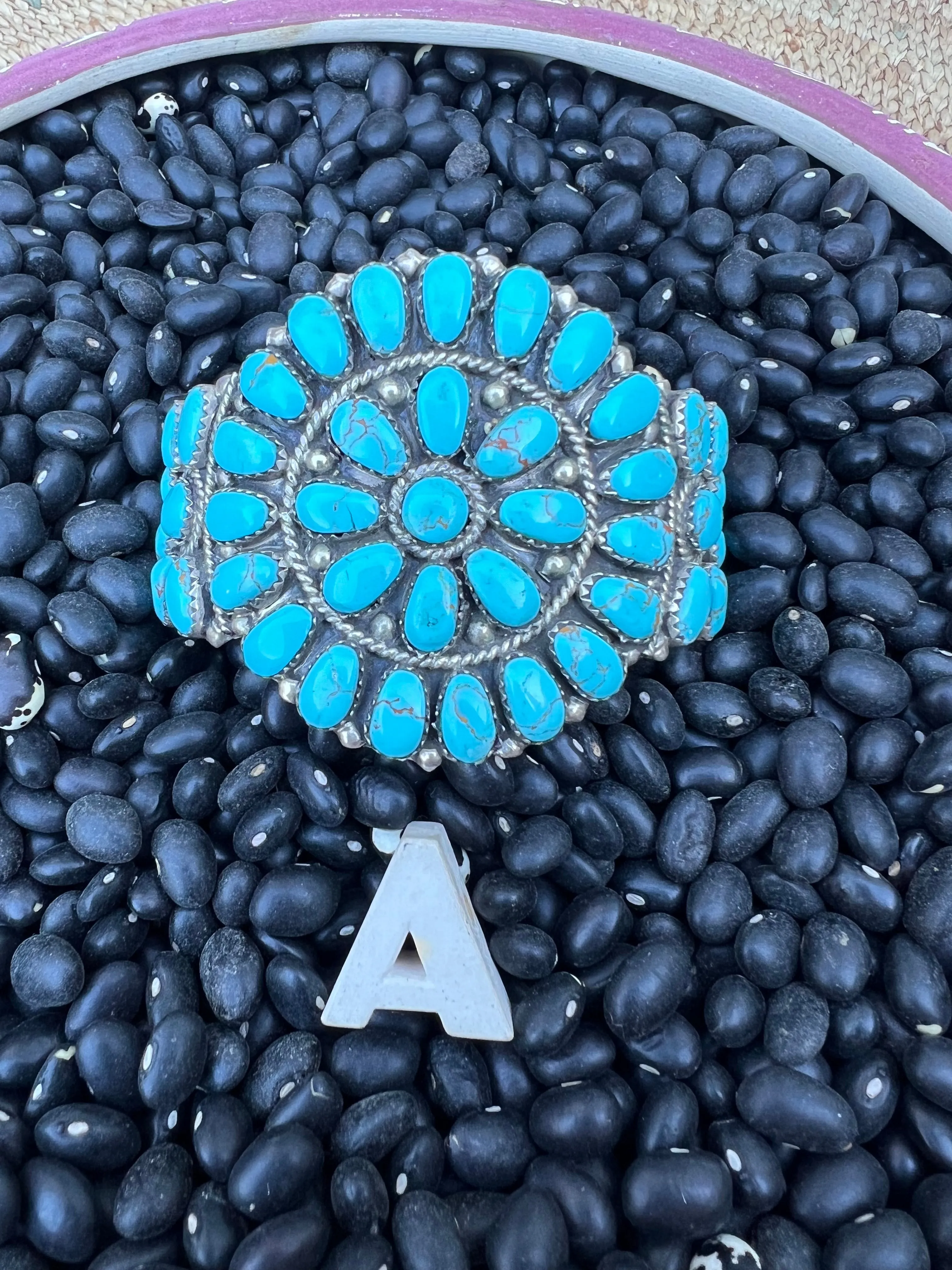 Traditional Turquoise Cluster Cuff